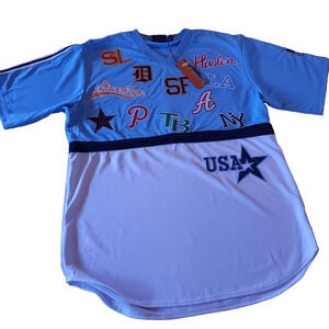 Urban Culture Authentic Denim By Propain ALL-STAR USA Baseball Jersey Size XL
